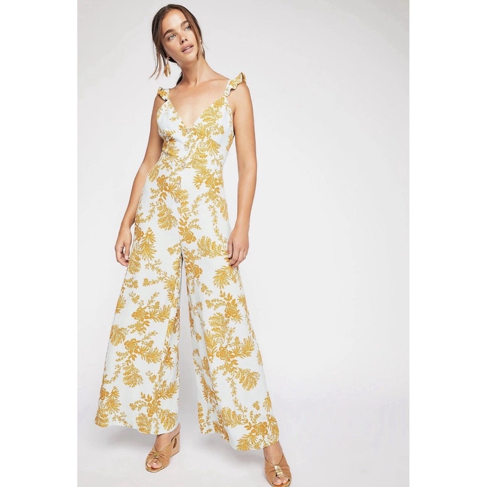 NEW Free People Be The One Jumpsuit size 0 MSRP: $128  T-1‎